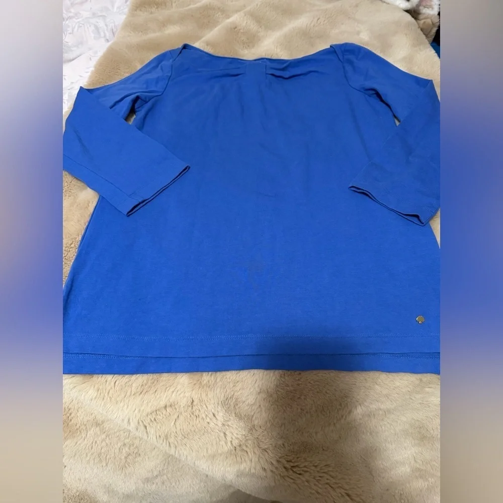 Kate Spade Royal Blue Bow Tee Top M